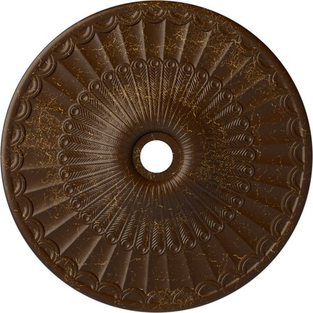 Ekena Millwork Galveston Medallion (Canopies up to 4 3/4"), 36 5/8"OD x 3 5/8"ID x 2 3/8"P, Root Beer Crackle CM36GLRBC